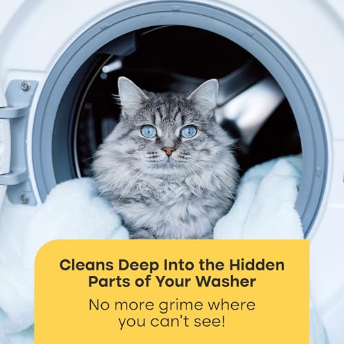washing machine cleaner tablets - 24 pack for a 12 month supply formulated for pet owners compatible with he top amp front load easily removes residue grime value brand by uproot clean
