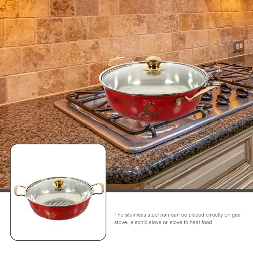 Marmite acier inoxydable pour hot pot compatible induction avec double poignées