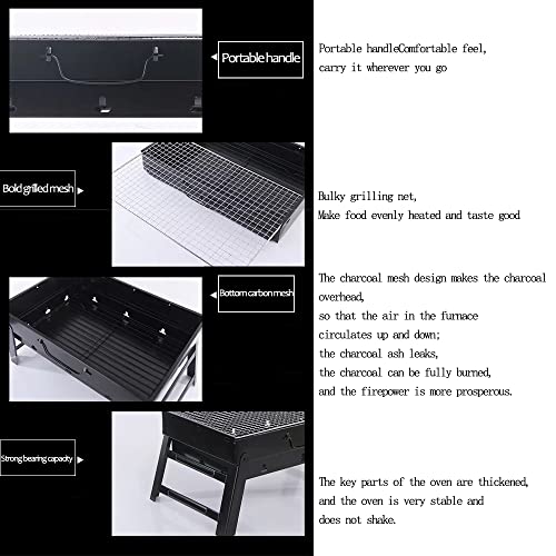 Charcoal Grill, Bbq Grill Folding Portable Lightweight Smoker Grill, Barbecue Grill Small Desk Tabletop Outdoor Grill For Camping Picnics Garden Beach Party #TOP5