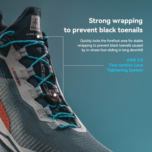 Image of Fuga EX330 Men's Trail Running Shoes, Comfortable Ultra-Long Distance Trail Running Shoes with High-Rebound and Cushion, Lightweight Breathable Non Slip Mountain Trail Shoes for Diverse Terrain