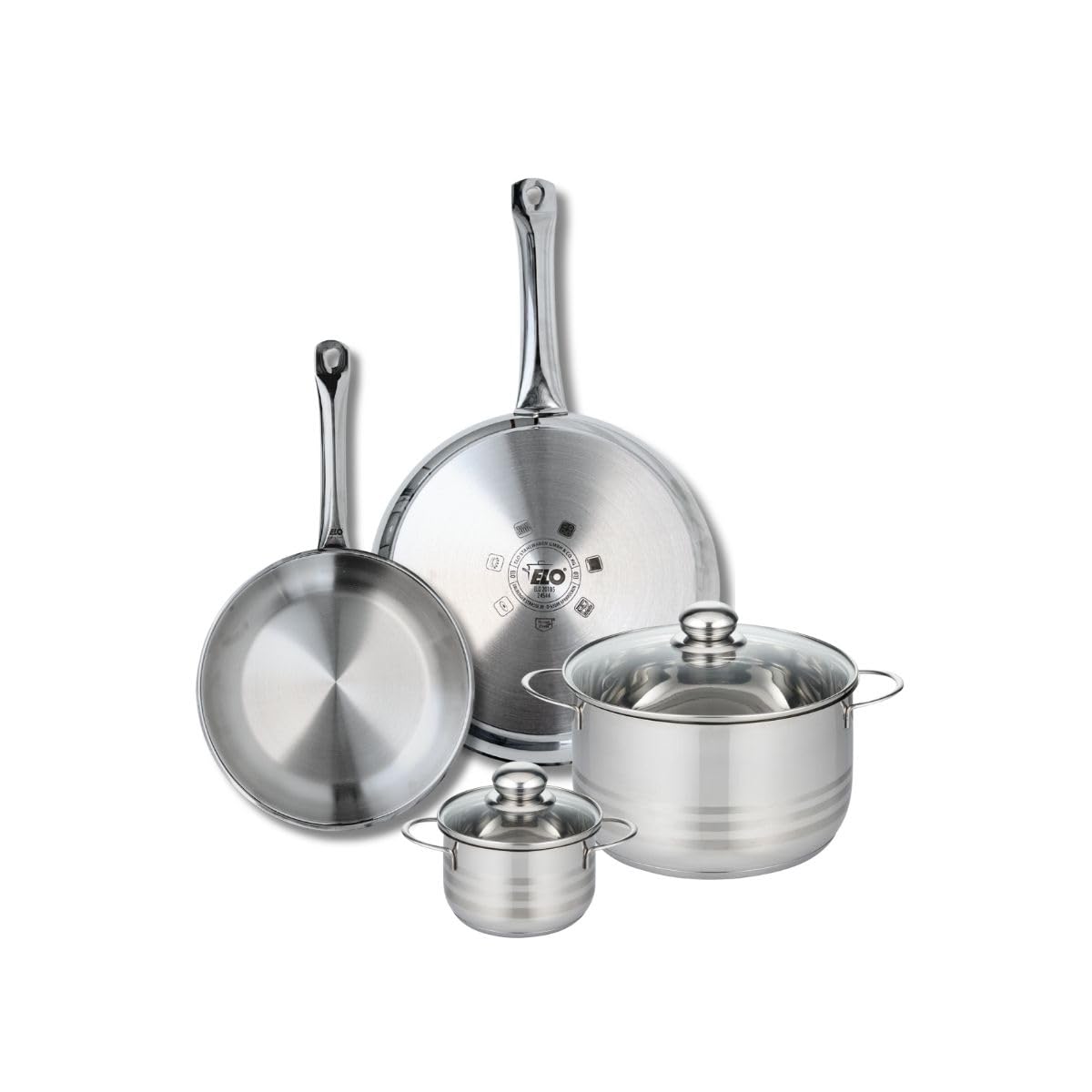 Elo Batterie cuisine 2 poêles 24/28 cm et 2 faitouts 12/20 cm
