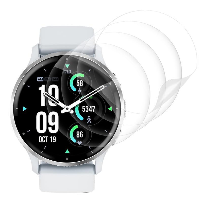 FOXZKISS 0.33mm Ultra-klar Panzerfolie für Garmin Venu 3 SchutzfolieDünne Weiche TPU Schutzglas für Panzerglas Garmin Venu 3 Schutzglas4 Stück Ultra-klar Volle Abdeckung Flexibler TPU Folie