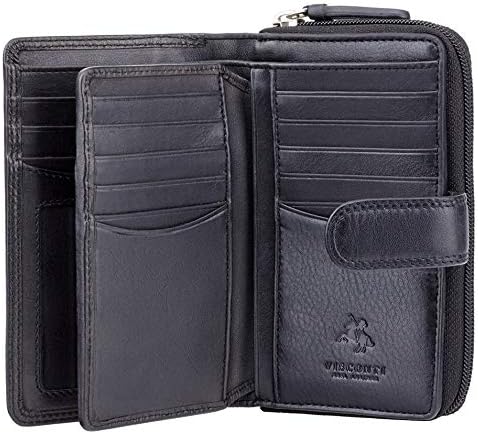 Ladies Leather Multi Compartment Purse 16 Card Slots Boxed