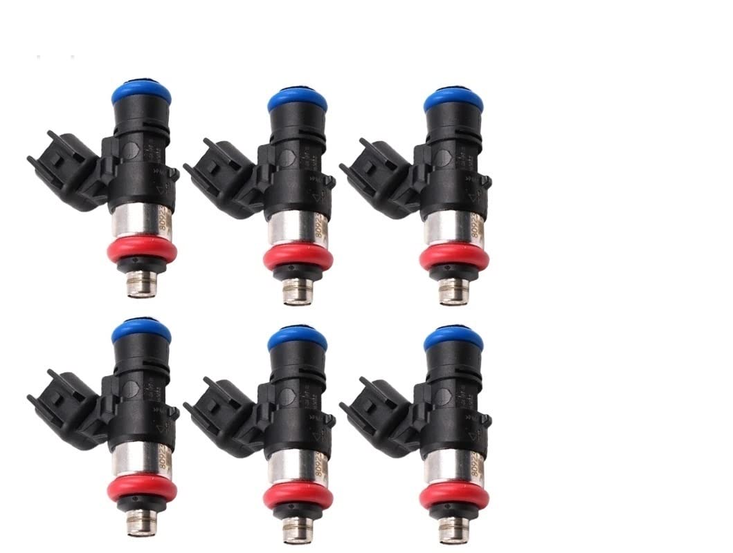 Dwxqineus One Color 6-Pcs 0280158091 Fuel Injector Compatible With Mazda Cx-9 Compatible With Lincoln Mkz Compatible With F-Ord Edge 3.5L0280158091 Fuel Injecter/Fuel Nozzle Compatible With Mazda
