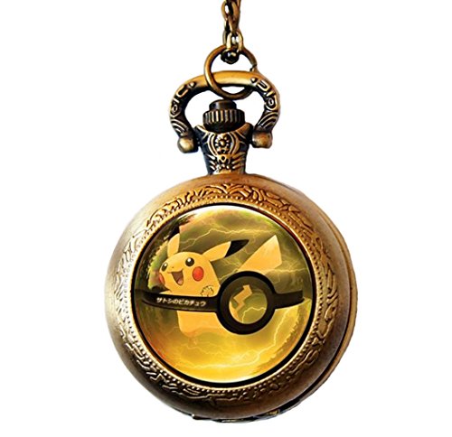 Pokemon Pokeball Pocket Watch Anime Pokemon Go Pikachu Pokemon Locket Wtach Necklace (Style6)
