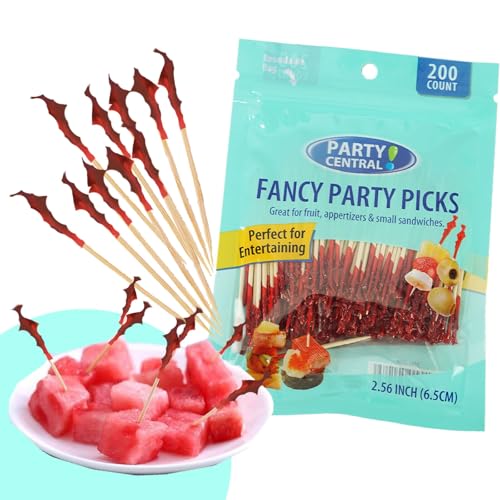 400 Pcs 2.56 IN Wooden Frill Cocktail Picks for Parties, Barbeques, Sandwiches