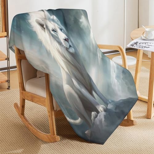 Couverture lion premium en flanelle ultra douce pour lit - 5