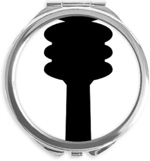 Germany Berliner Fernsehturm Landmark Hand Compact Mirror Round Portable Pocket Glass