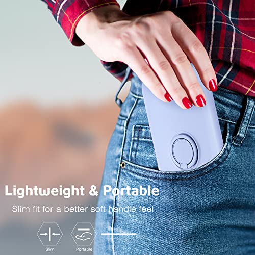 Image of Samsung Galaxy S10 Plus Case Ring Holder Kickstand Support Magnetic Car Mount, Slim Soft Silicone Gel Rubber Full Body Shockproof Protective Phone Cover for Samsung S10 Plus - Purple