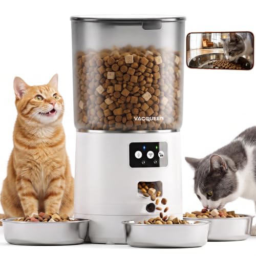 Vacqueen 6L 3-Bowl Cat Feeder