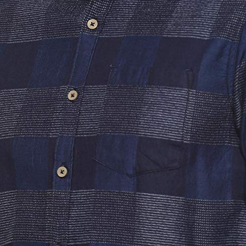 Image of CAHOOT Cotton Men Checkered Multicolour Button Up Collared Shirt for Casual Wear Crafted with Regular Sleeve Comfort Fit High Performance Everyday Large