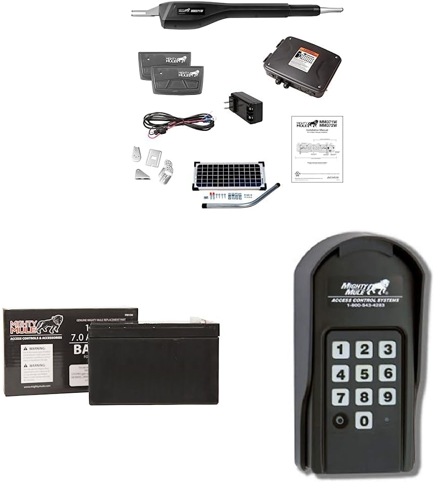Mighty Mule MM371WSOL Automatic Gate Opener Black mEDIUM