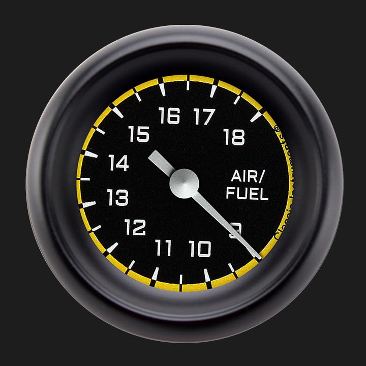 Classic Instruments AX194YBPF Autocross Yellow 2 1/8"" Air Fuel Ratio Gauge