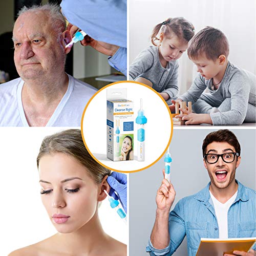 Cleanse Right - Ear Wax Removal Kit- Electronic Ear Wax Remover, Soft Silicone Spiral Earwax Remover Tool, Wash Basin, 8 Ear Curettes, 20 Disposable Tips! - Cleaner Tool to Remove Ear Blockage - Thumbnail 3