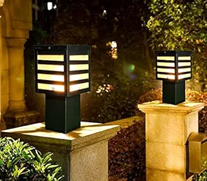 Ice Cube Outdoor, Exterior Lamp, Gate Light, Pole Light, Pillar Lamp, Garden Light (Pack of 2)