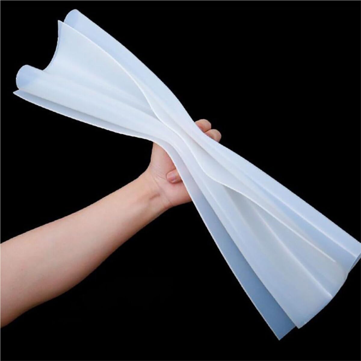 Przezroczysty arkusz silikonowej 500x500mm przezroczysta płyta rzemieślnicza odporna na ciepło 1 szt(500x500x0.6mm)