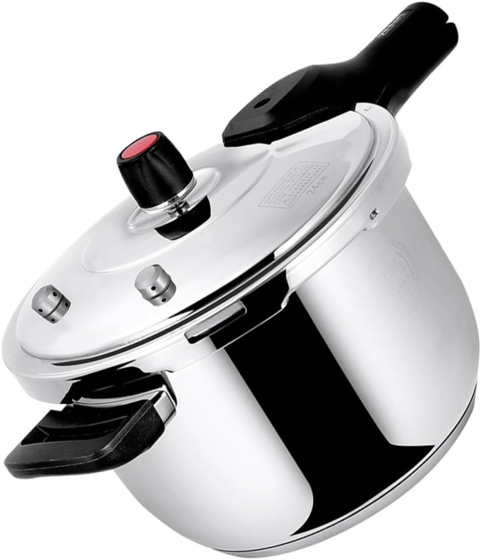 Mini Stainless Steel Pressure Cooker with Lid Induction and Gas Compatible Safe Explosion-Proof Design for Quick Cooking for Family Meals