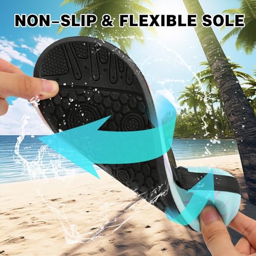 Water Shoes for Women Men Aqua Socks Swim Surf Beach Barefoot Yoga Travel Camping Boat Accessories Quick-Dry Non Slip Adult4