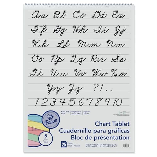 Papier graphique couleur PAC74731 pour cursive 1 pouce format 24x32 po