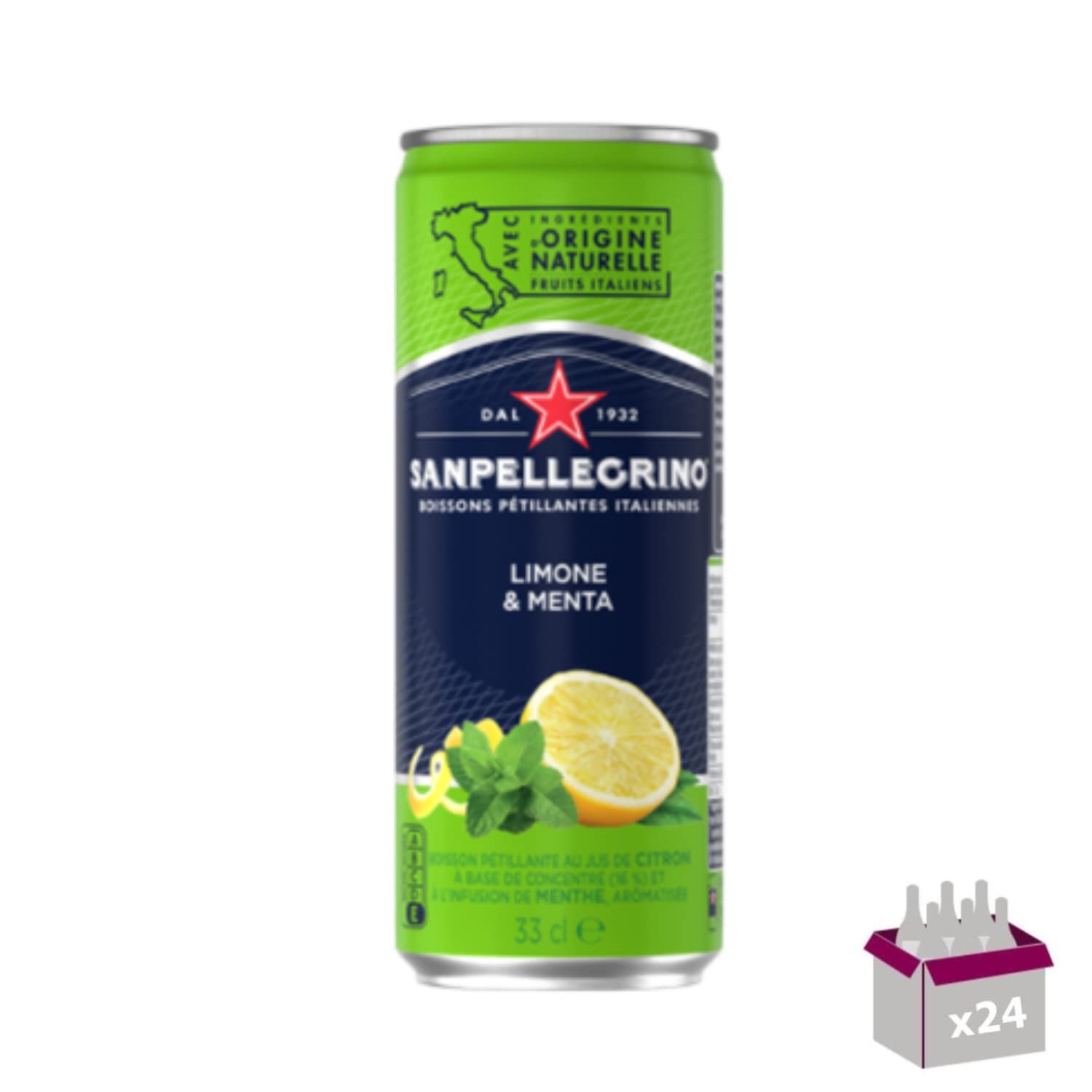 Limone Menthe San Pellegrino 24 x 33cl