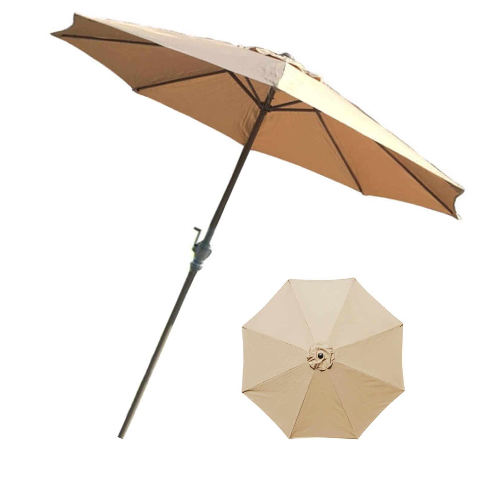WDSOPK Parasol,Sun Shade Beach Round, Portable, Sun Protection Windproof, Outdoor Table Umbrella, Patio, Lawn & Garden Parasol