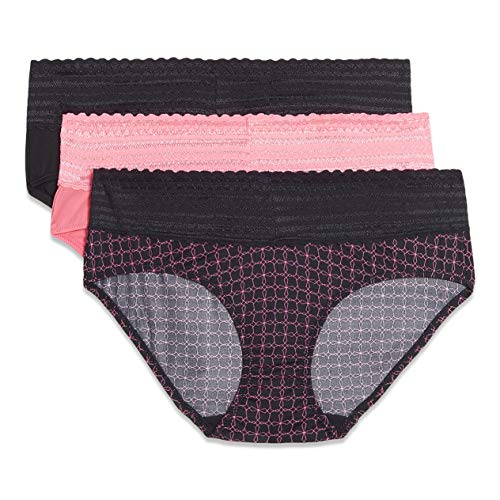 Image of Warner's womens Blissful Benefits No Muffin 3 Pack Hipster Panties