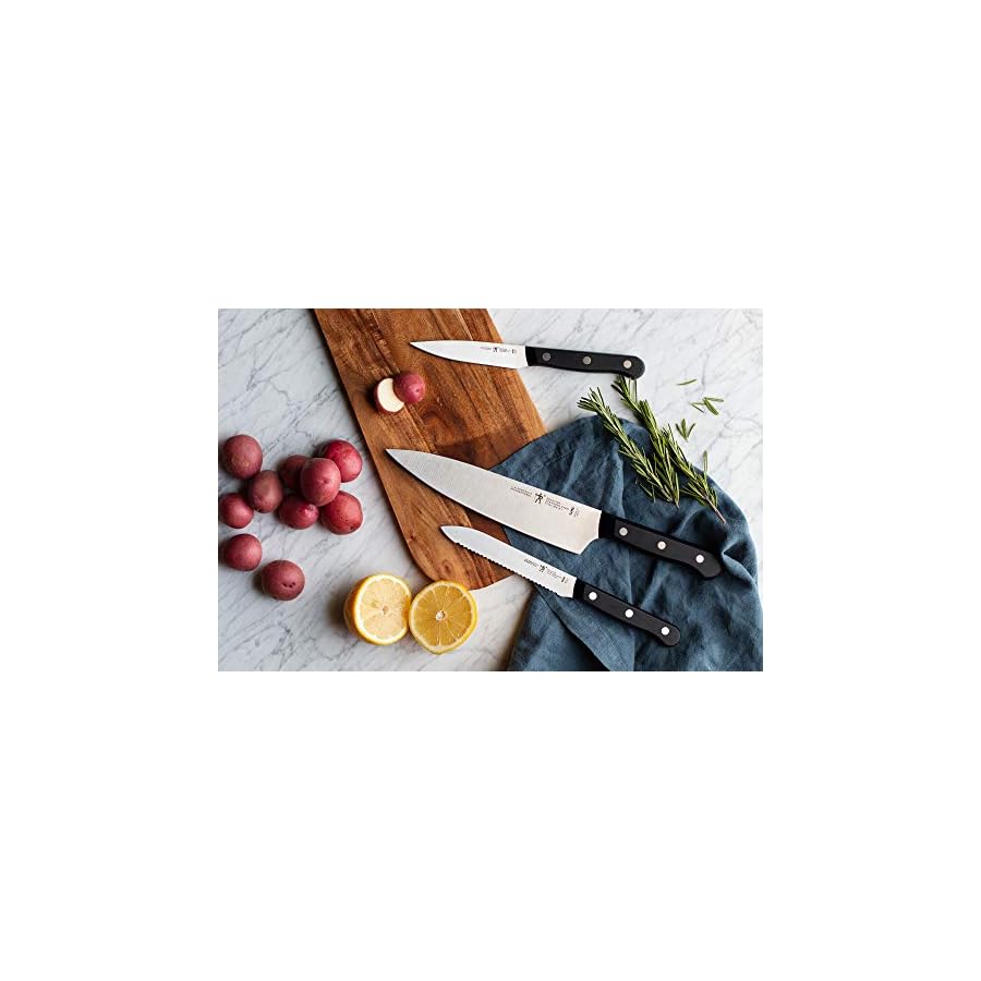 HENCKELS-Solution-Razor-Sharp-3-pc-Starter-Knife-Set-German-Engineered-Informed-by-100-Years-of-Mastery HENCKELS Solution Razor-Sharp 3-Piece Kitchen Knife Set, Chef Knife, Paring Knife, Utility Knife, German Engineered Knife Informed by over 100 Years of Mastery
