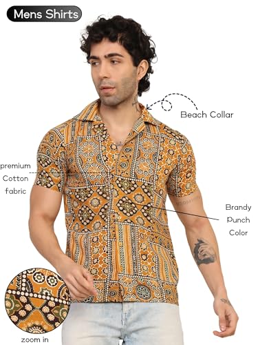 Image of KE KANHA EXPORTS Shirt for Men /Cotton Shirts for Men /Stylish Mens Casual Shirt /Men's Slim Fit Shirt & Regular Fit Shirt for All Occasions Western Beach Summer Shirt Style