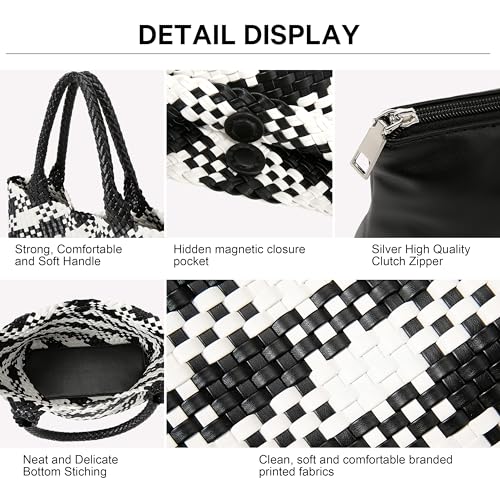 Image of Queenoris Shoulder Bags for Women, Fashion Purses and Handbags Top Handle Vegan Leather Shopper Satchel Large Travel Tote Bag | TOP HANDLE