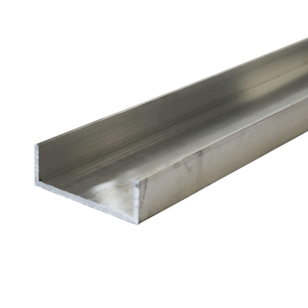 The Mesh Company Grey 3" X 1" Aluminium U-Channel Trim X 1/8" Wall - Aluminium Channel U Profile (1000Mm (100Cm) Length)