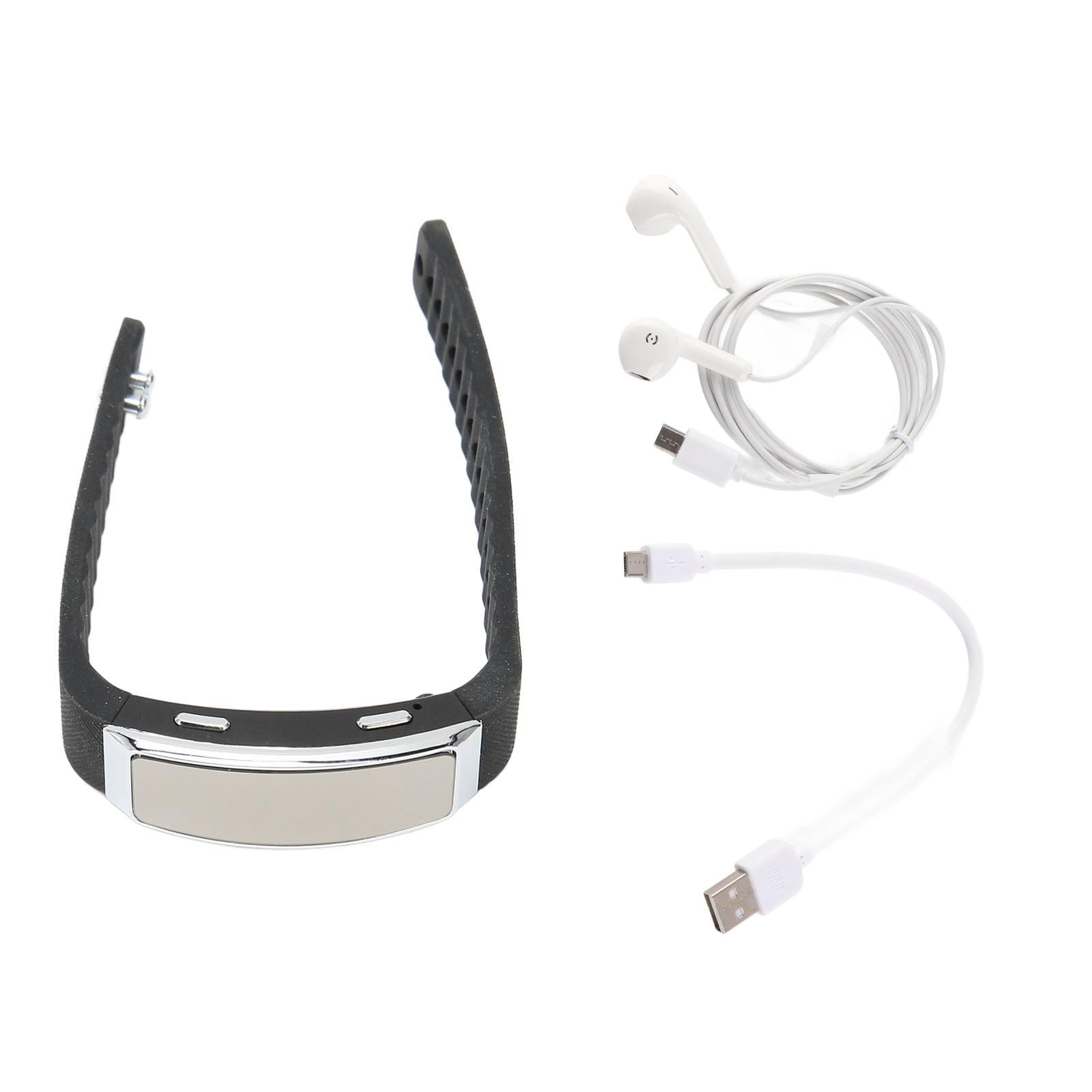 Reloj Grabador, Portátil, Recargable, Batería de 20 Horas de Duración, Reproductor de Música, Pulsera Grabadora Activada por Voz para Clase (32GB)