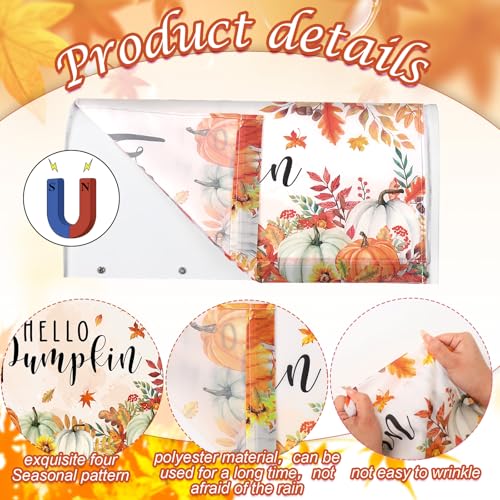 Image of FYSUIMU 4Pcs Mailbox Covers Seasonal Magnetic Standard Size 18 x 21 Inch Spring Summer Autumn Winter Seasonal Mailbox Wrap for Outdoor Home Yard Garden Decoration