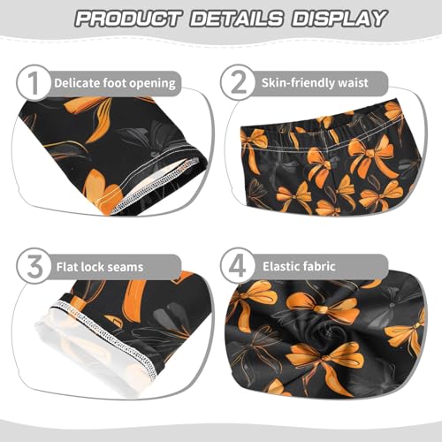 Girls' Athletic Leggings Ankle Length Yoga Dance Pants Kids Teen 4T Bows Halloween3