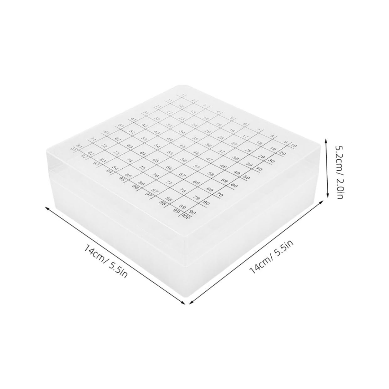 CHILDWEET Organization 2pcs Leak Proof Storage Tube Box 100 Slots for 1.8ml 2ml 5ml 10ml Tubes Vial Rack