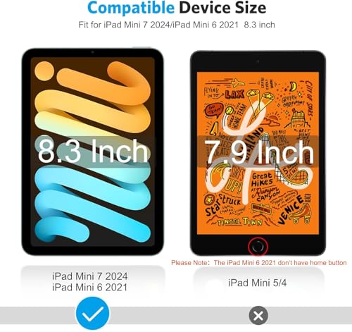 Image of VERTUS Premium Tempered Glass Screen Protector for iPad Mini 7 (2024), Mini 6 (2021) 8.3 inch