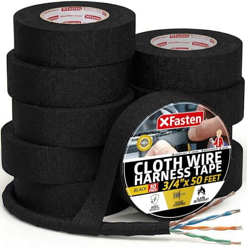 XFasten Wire Harness Tape, 3/4-Inch x 50 Feet...
