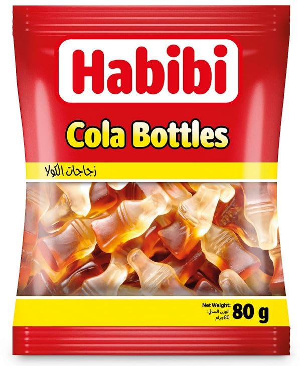 Habibi Jelly Cola Bottles Flavoured Gummi Candy 80 g