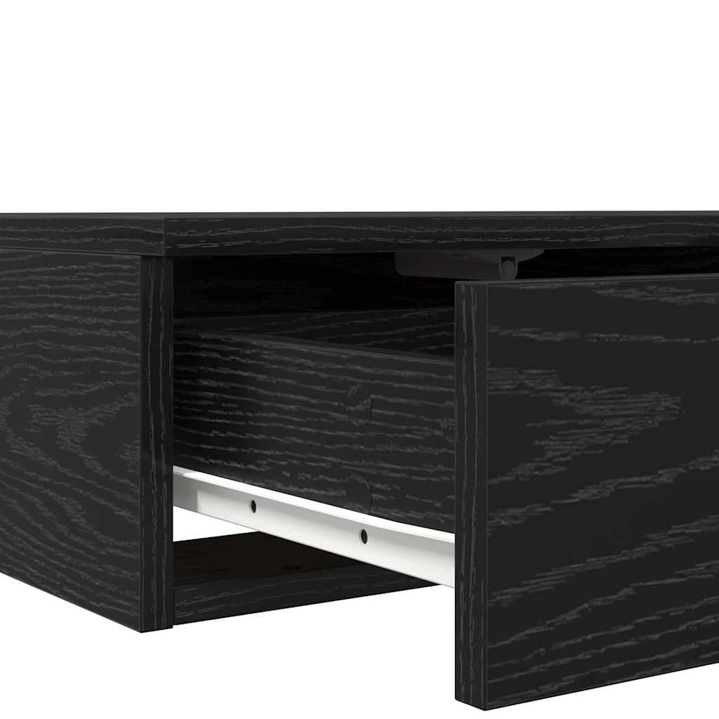 Bettkasten Eiche, Schwarz, 90 x 36,5 x 16,5 cm, Holz | Druckknopföffnung, Kapazität 5 kg, Sitz oder Tritthocker, Reinigung mit feuchtem Tuch