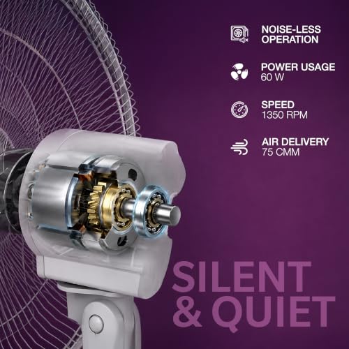 Image of SINGER Brissa 11 60W High Speed Table Fan | 100% Copper Motor | 75 CMM Air Delivery | 3 Speed Control | Silent Operation | Adjustable Height | ISI Certified | 2 Years Warranty