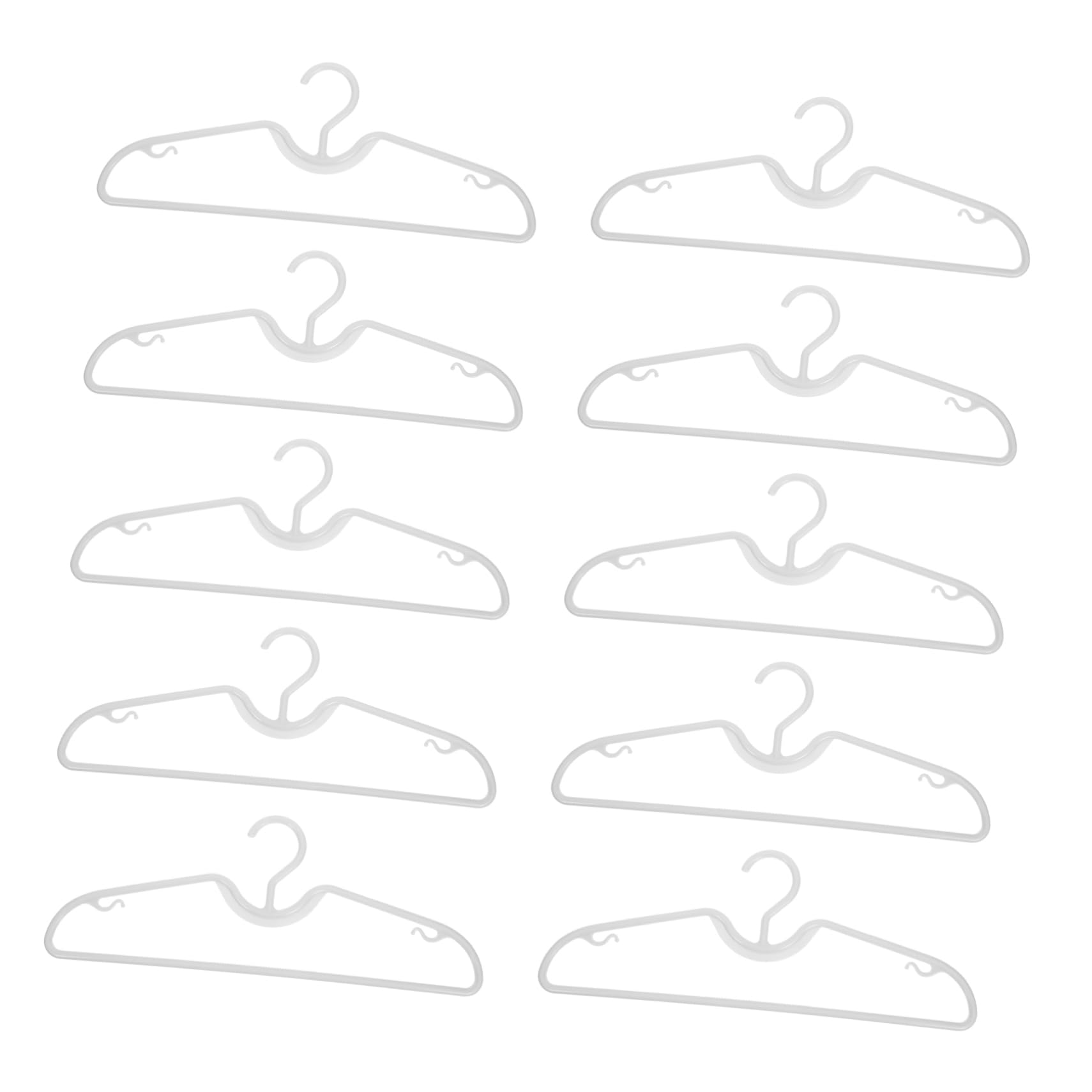 BESTYASH 10Pcs Non Slip Short Neck Plastic Hangers Space Saving Design for Efficient Closet Organization Lightweight and Laundry Hangers for Shirts and Light Garments