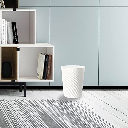 Dajitre 1.8 Gallon Small Trash Can Wastebasket Recycling Bin Slim Profile For Compact Spaces Bathroom, Office, Bedroom, Kitchen (1.8 Gallon, White) #TOP2