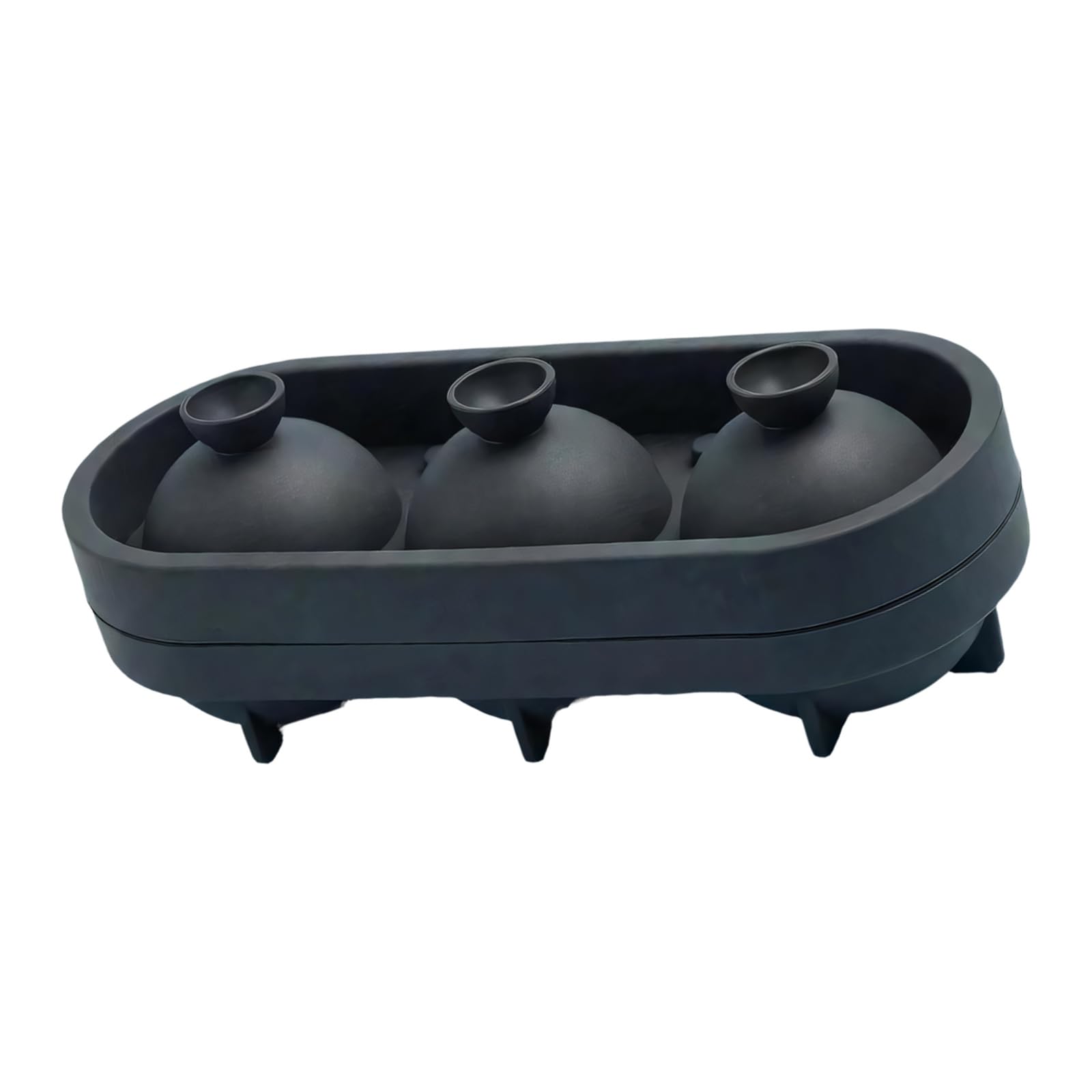 our fave 3D Tennis Shape Ice Ball Maker Tray 3 Cavities Silicone Ice Maker Mold for Cocktails Beverages Chocolate Jelly Making Elastomer Sphere