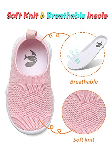 Joinfree Kids Sneakers For Boys Girls Running Walking Shoes Lightweight Breathable Pink 6 Toddler #TOP1