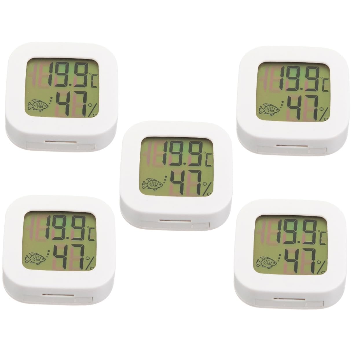 Happyyami 5pièces Thermomètre Digital Pour Aquarium Thermomètre Autocollant Lcd Précis Capteur Externe Lecture Rapide Toutes Les Secondes Pour Terrarium Et Fournitures Aquatiques
