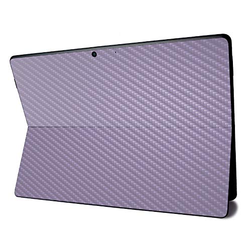 Image of MightySkins Carbon Fiber Skin for Microsoft Surface Pro X - Solid Lavender | Textured Carbon Fiber Finish | Easy to Apply, Remove, and Change Styles | Made in The USA