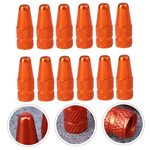 Tapas para válvula de llanta de bicicleta VICASKY, 1 juego (12 piezas), diseño ligero y protección contra daños, color naranja miniatura 3