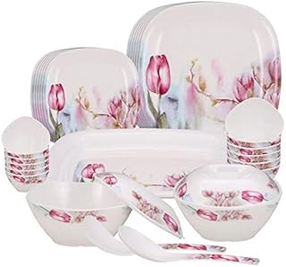 MILTON Melamine Dinner Set - 31 Pieces, Multicolor