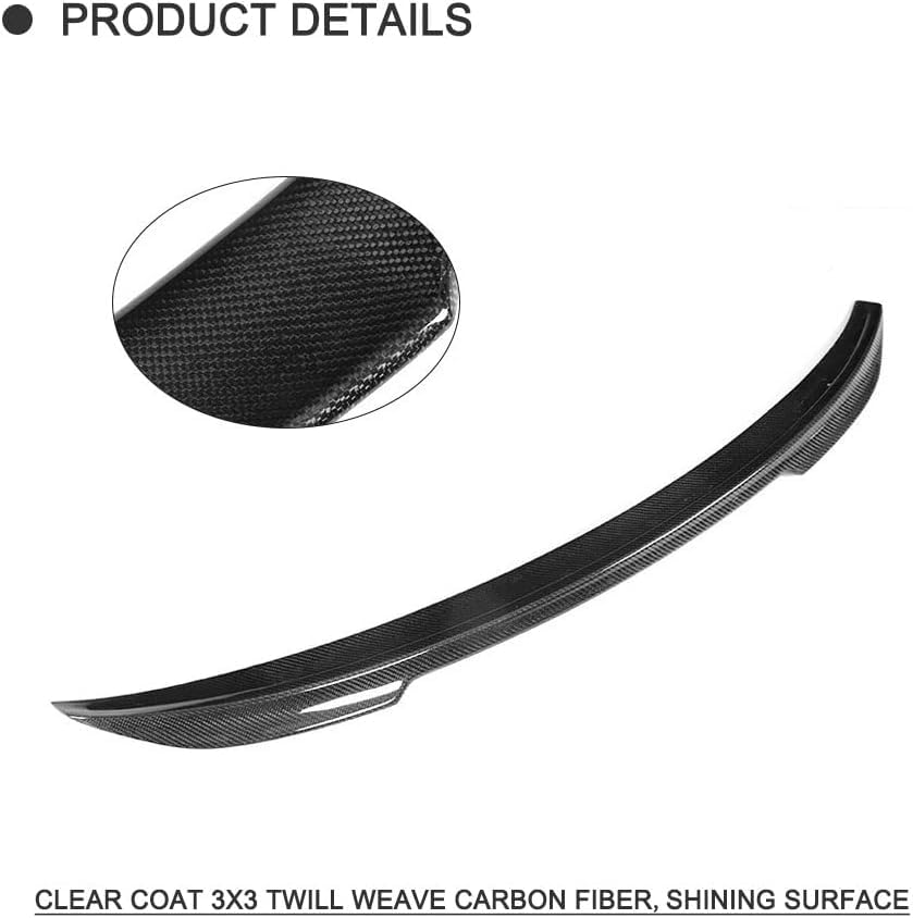 Becquet Arrière Pour BMW M4 F82 Coupé 2014-2020 - Aileron En ABS, Design Sport, Pose Adhésive - Améliore L'aérodynamisme