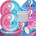 Gender Reveal Party Decoration Género Revelan Partido Kit Vajilla Plato Papel Servilleta Taza Manteles para 16 Invitados Baby Shower Fiesta