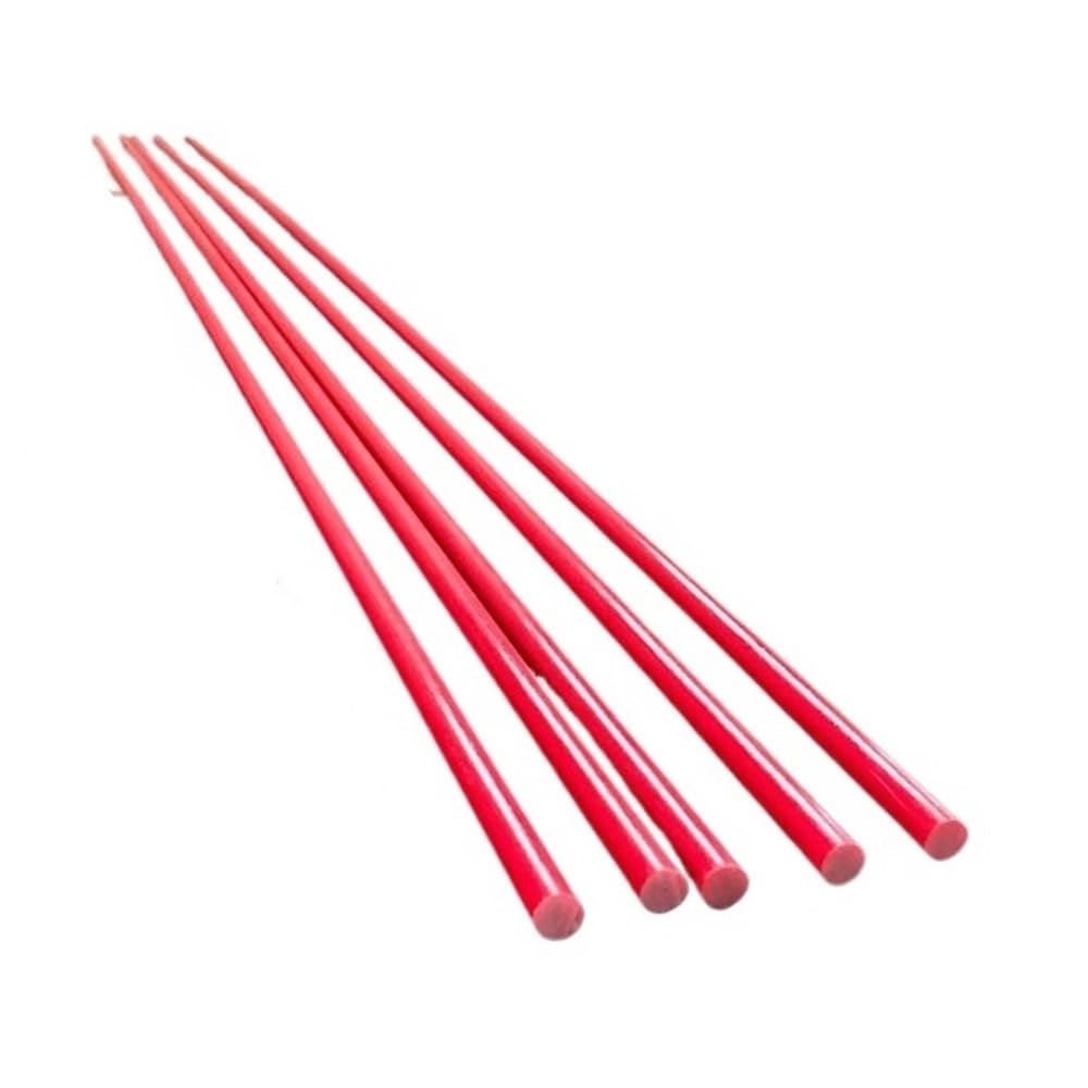 Varilla de fibra de vidrio roja de 5 uds, barra sólida de fibra de vidrio resistente a altas temperaturas, longitud 0,5 m, varilla sólida redonda de fibra de vidrio de 1m(1x500mm)